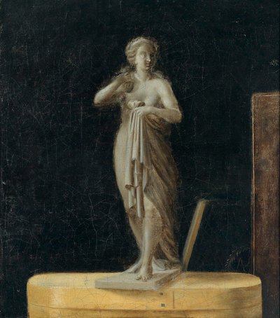 Figure Standing on a Chip Box by Unbekannt Unbekannt